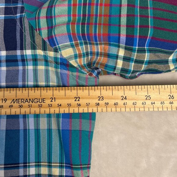 Polo Ralph Lauren Plaid Button-Down Shirt Men’s Large 100% Cotton Preppy - Picture 9 of 15